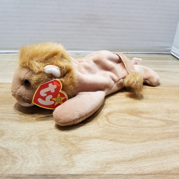 Lion Plush Ty Beanie Baby Stuffed Animal - Picture 1 of 9